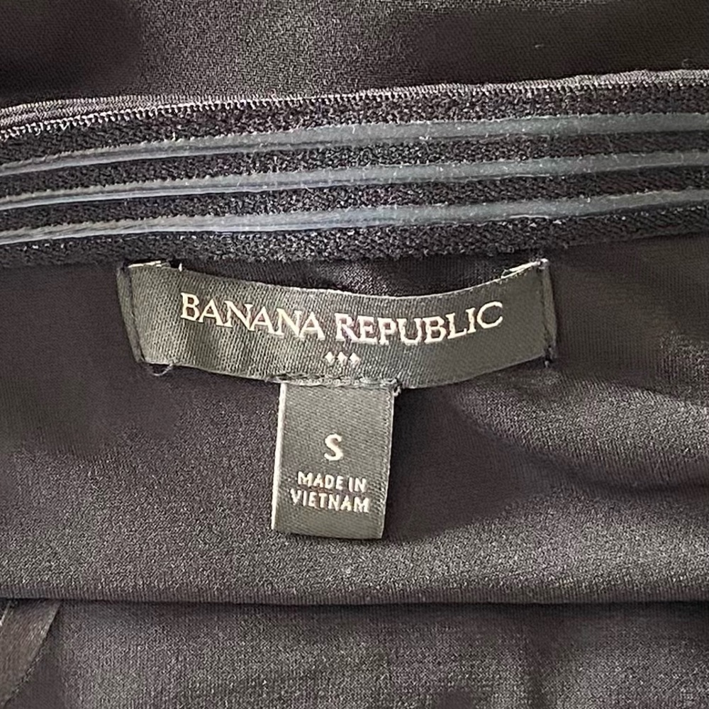 BANANA REPUBLIC Factory Maxi Dress Strapless Ruche Top Black Women Size S - Picture 11 of 12